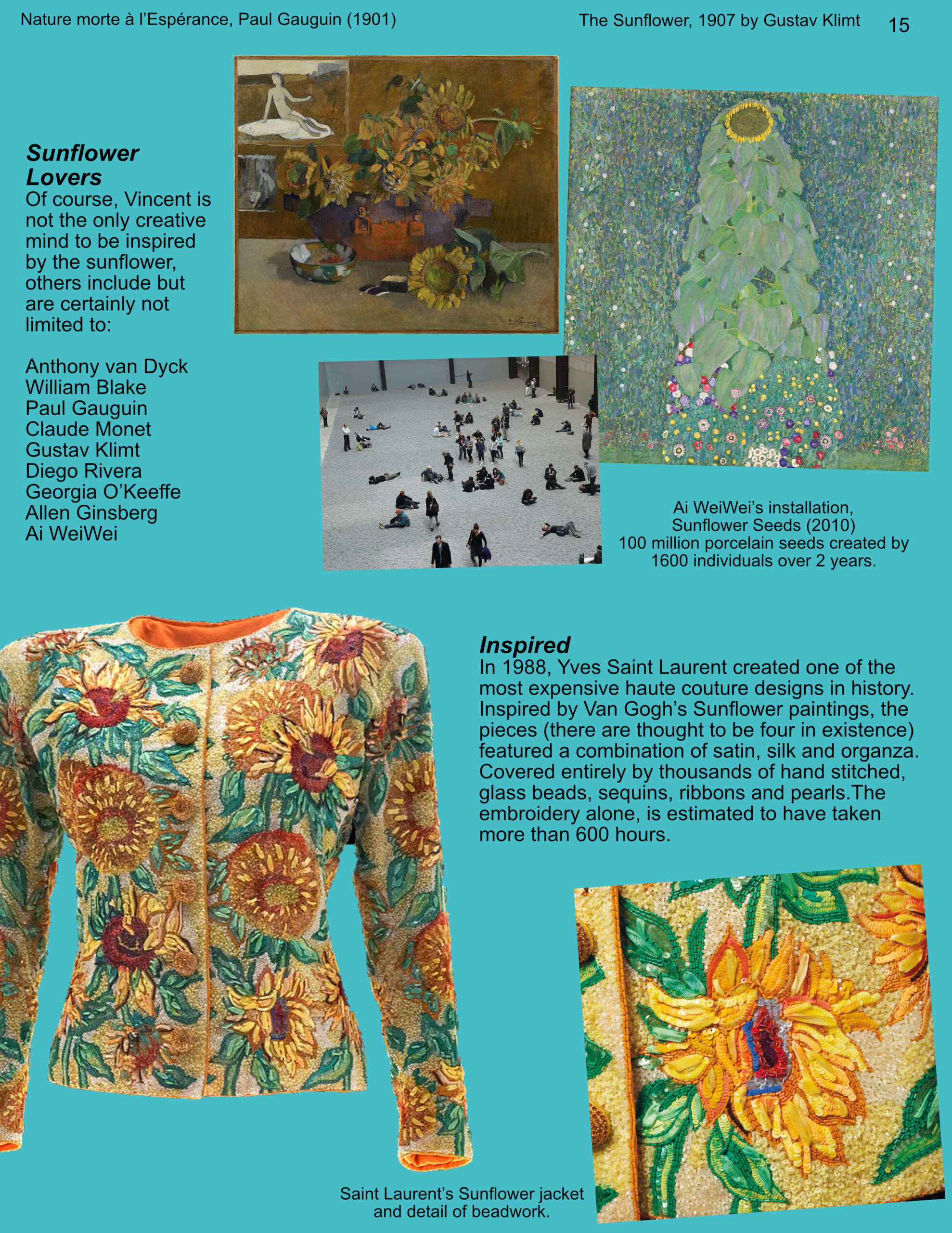 Botanical Curiozine, Sunflower. Fashion and art (Virens Studio)